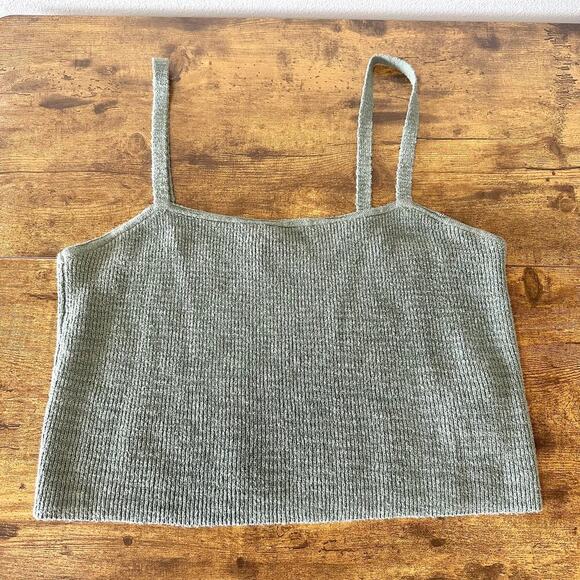 Madewell Halstead Square-Neck Sweater Tank Cropped XL - Picture 2 of 6